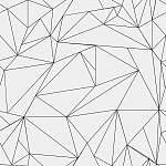 Geometric simple black and white minimalistic pattern, triangles vászonkép, poszter vagy falikép
