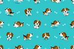 Beagle kutyusos tapéta minta (id: 21202) poszter