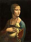 Leonardo da Vinci: Hölgy hermelinnel  (id: 20705) falikép keretezve