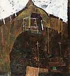 Egon Schiele: Tájkép hollókkal (id: 3106) tapéta
