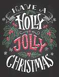 Legyen egy mohó vidám karácsony. Vintage kézírás a blackboa (id: 11708) poszter