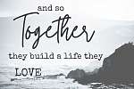 Együtt építik az életet, amit szeretnek - Tenger háttér vászonkép, poszter vagy falikép