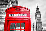 Telefonzelle London Big Ben vászonkép, poszter vagy falikép