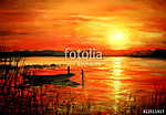 Sunset acrylic painted. vászonkép, poszter vagy falikép