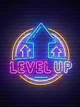 Level up 2 (neon series) vászonkép, poszter vagy falikép