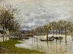 Alfred Sisley: Árvíz a Saint-Germain felé vezető úton (id: 20611) bögre