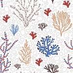 Korallok és buborékok tapétaminta vászonkép, poszter vagy falikép