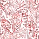 Autumnal stylized leaf seamless pattern vászonkép, poszter vagy falikép