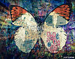 grunge Butterfly background texture vászonkép, poszter vagy falikép