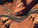 Nevadai kanyon madártávlatból nézve (légifotó) vászonkép, poszter vagy falikép
