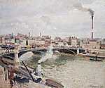 Camille Pissarro: Rouen egy borult reggeli napon (id: 2714) poszter