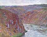 Claude Monet: Creuse völgye egy szürke napon (1889) (id: 3014) vászonkép óra