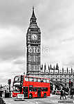 Big Ben és egy double-decker, London vászonkép, poszter vagy falikép