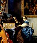 Jan Vermeer: Lány spinéten játszik (id: 1015) tapéta