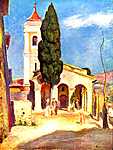 Templom Cagnes-ban vászonkép, poszter vagy falikép