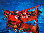 Piros csónak vászonkép, poszter vagy falikép
