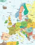 Európa térkép - rendkívül részletes vektoros illusztráció. (id: 11918) tapéta
