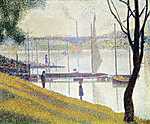 Georges Seurat: Courbevoie-i híd (1886-87) (id: 2618) falikép keretezve