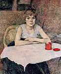 Nő az asztalnál vászonkép, poszter vagy falikép