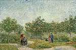 Vincent Van Gogh: Szerelmesek a Montmartre ketjében (id: 2919) falikép keretezve