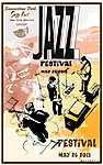 Jazz plakát gitárral vászonkép, poszter vagy falikép