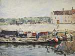 Alfred Sisley: Bárka Saint Mamme kikötőjében (id: 20623) poszter