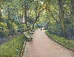 Albert Bierstadt: A Monceau park Párizsban (id: 3123) tapéta