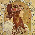 Alfons Mucha: Zodiac II. (feldolgozás) FS (id: 3623) vászonkép
