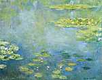 Claude Monet: Tavirózsák (1906 körül) (id: 3025) falikép keretezve