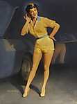 Juan Gris: Autószerlő lány, Victor Vicki Girl, 1950 (id: 2126) többrészes vászonkép