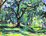 Paul Cézanne: Az erdőben (id: 426) többrészes vászonkép