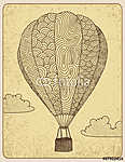 Hőlégballon rajz vászonkép, poszter vagy falikép