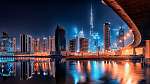 Dubai fényei éjjel vászonkép, poszter vagy falikép