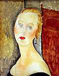 Modigliani: Germaine Survage portréja (id: 930) falikép keretezve