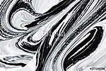 abstract background, white and black mineral oil paint on water vászonkép, poszter vagy falikép