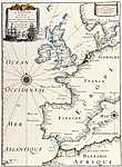 Atlanti-óceán térkép részlet vászonkép, poszter vagy falikép