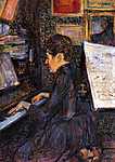 Henri de Toulouse Lautrec: Lady Dihau zongorázik (id: 1133) bögre