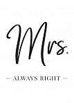 Mrs. always Right - dupla kép vászonkép, poszter vagy falikép