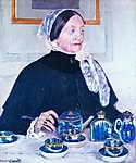 Hölgy az asztalnál vászonkép, poszter vagy falikép