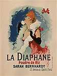Jules Chéret: La Diaphane Poudre de Riz (Sarah Bernhardt) (id: 1043) bögre