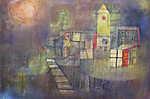 Paul Klee: Kisváros, őszi napsütésben - színverzió 1. (id: 12143) falikép keretezve