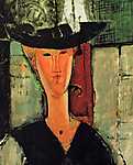 Modigliani: Madame Pompadour (id: 943) falikép keretezve