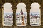 Parlament a Halászbástyáról nézve, Budapest (id: 9444) többrészes vászonkép