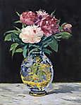 Edouard Manet: Pünkösdi rózsák vázában (id: 9345) többrészes vászonkép