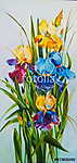 Eredeti olajfestés Iris vászonkép, poszter vagy falikép