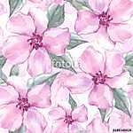 Floral seamless pattern 4. Watercolor background with delicate f vászonkép, poszter vagy falikép