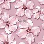 Floral seamless pattern. Watercolor background with pink flowers vászonkép, poszter vagy falikép