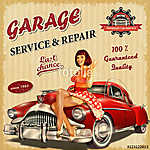 Vintage garage retro poster (id: 19148) poszter