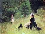 Berthe Morisot: A réten (id: 1948) falikép keretezve