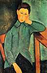 Modigliani: Fiú kék kabátban (id: 948) vászonkép